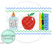 Boy's School Supplies - Faux Smock